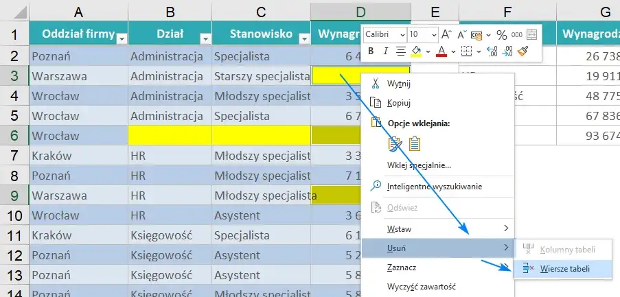 Zdjęcie Jak w prosty sposób usunąć niepotrzebne wiersze w Excelu i poprawić dane