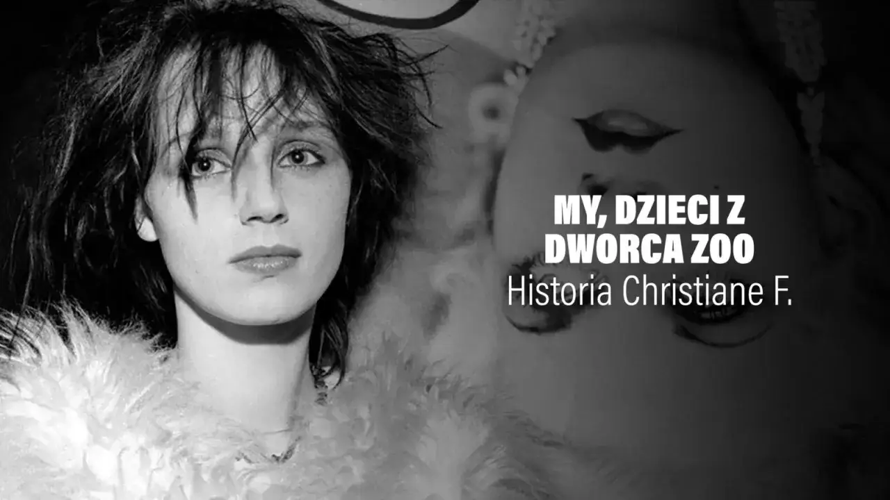 Portret Christiane F. z tekstem