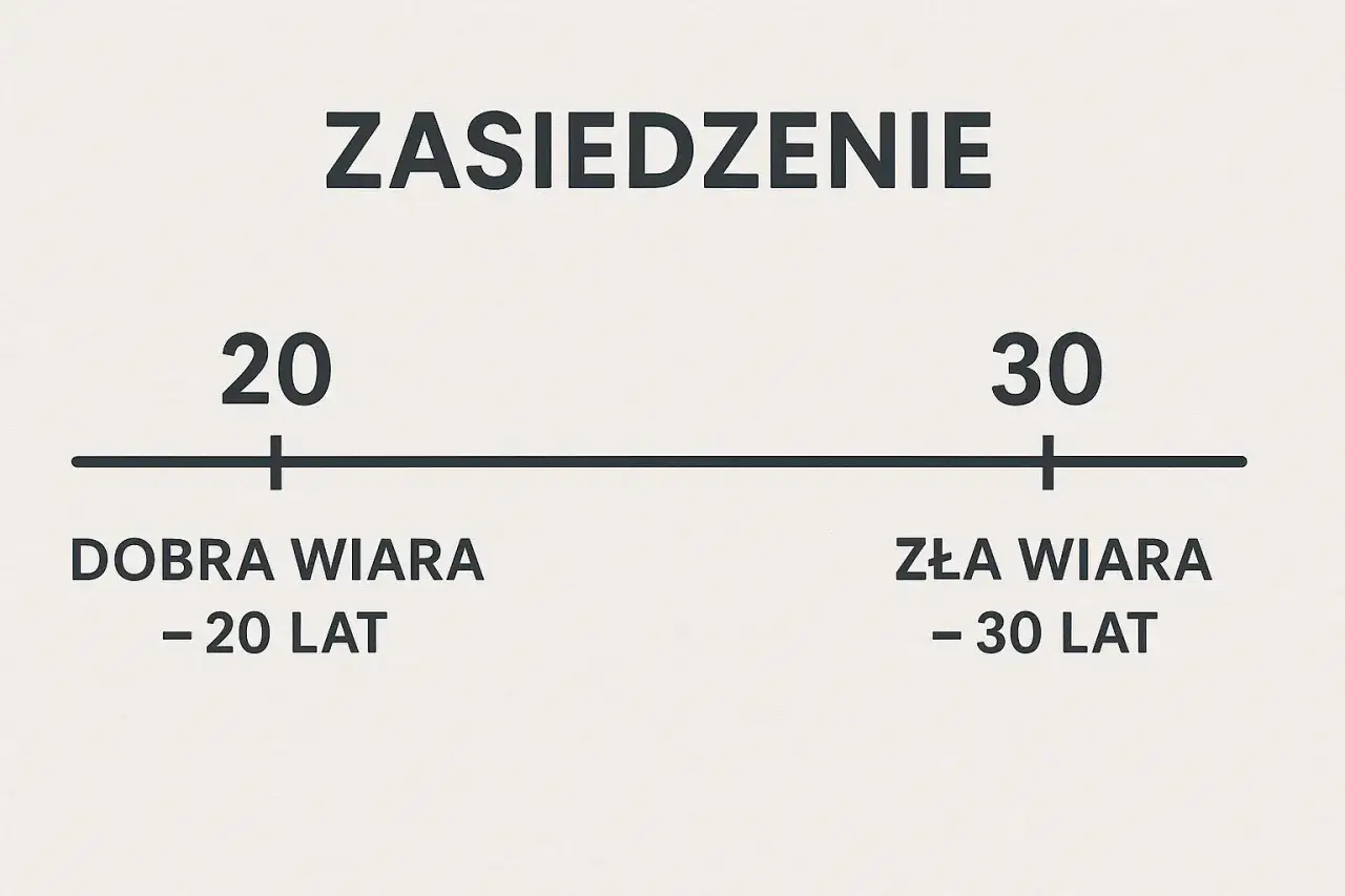 Zasiedzenie: 20 lat w dobrej wierze, 30 lat w złej wierze. Czy zmiana właściciela przerywa bieg zasiedzenia?