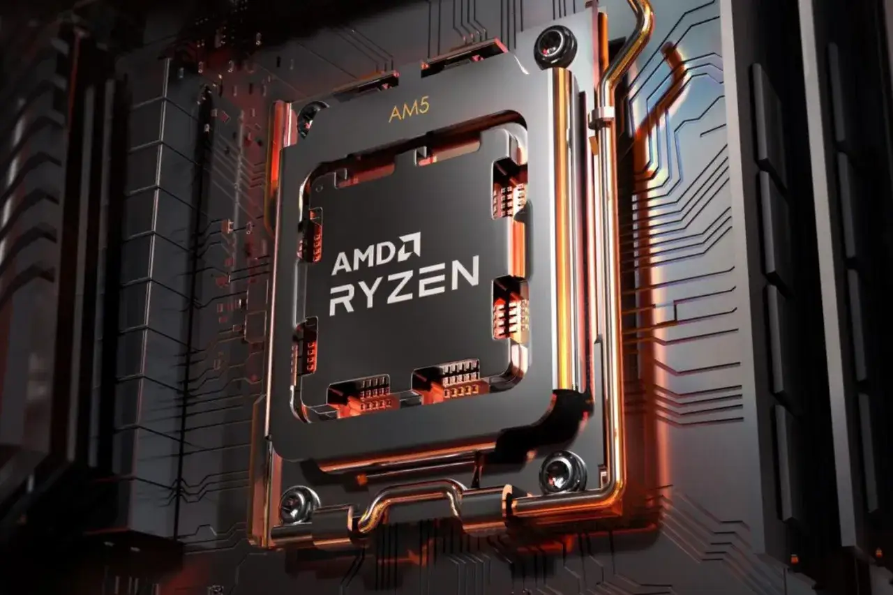 AMD Ryzen AM5 Prozessor auf einem Mainboard. Der am5 release date wird mit Spannung erwartet.