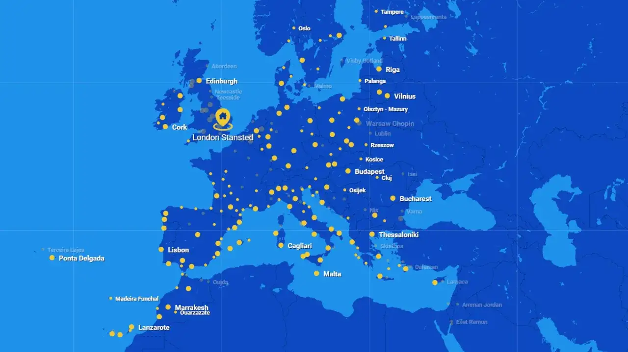 Popularne kierunki wakacyjne Ryanair