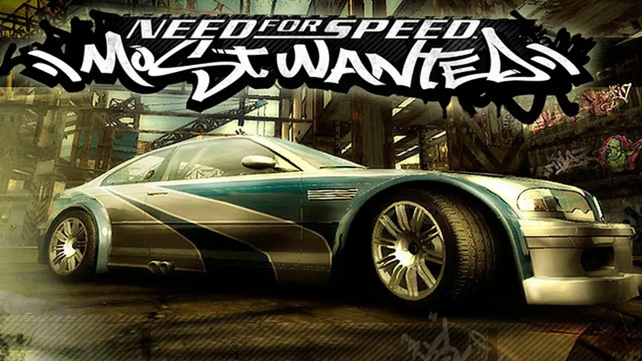 Sportowy samochód z gry Need for Speed Most Wanted, idealny do pobrania dla fanów szybkich wyścigów.