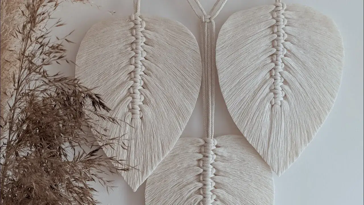 Makramowe pi&oacute;rka i listki DIY