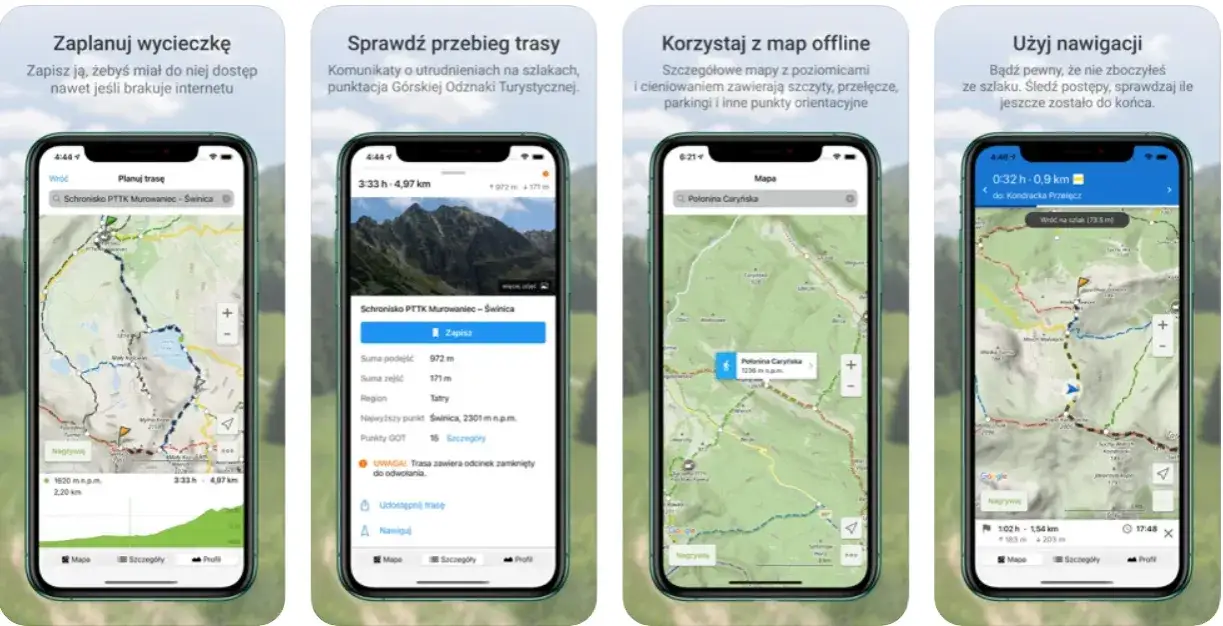 Mapa turystyczna Bieszczady aplikacja