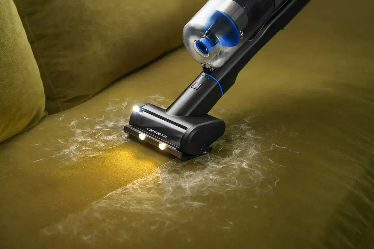A handheld vacuum with a 