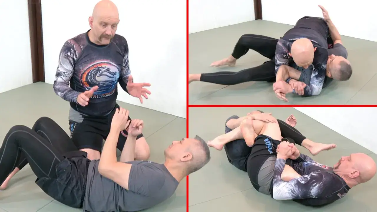 Gordon Ryan demonstrerar en grapplingteknik p&aring; mattan.