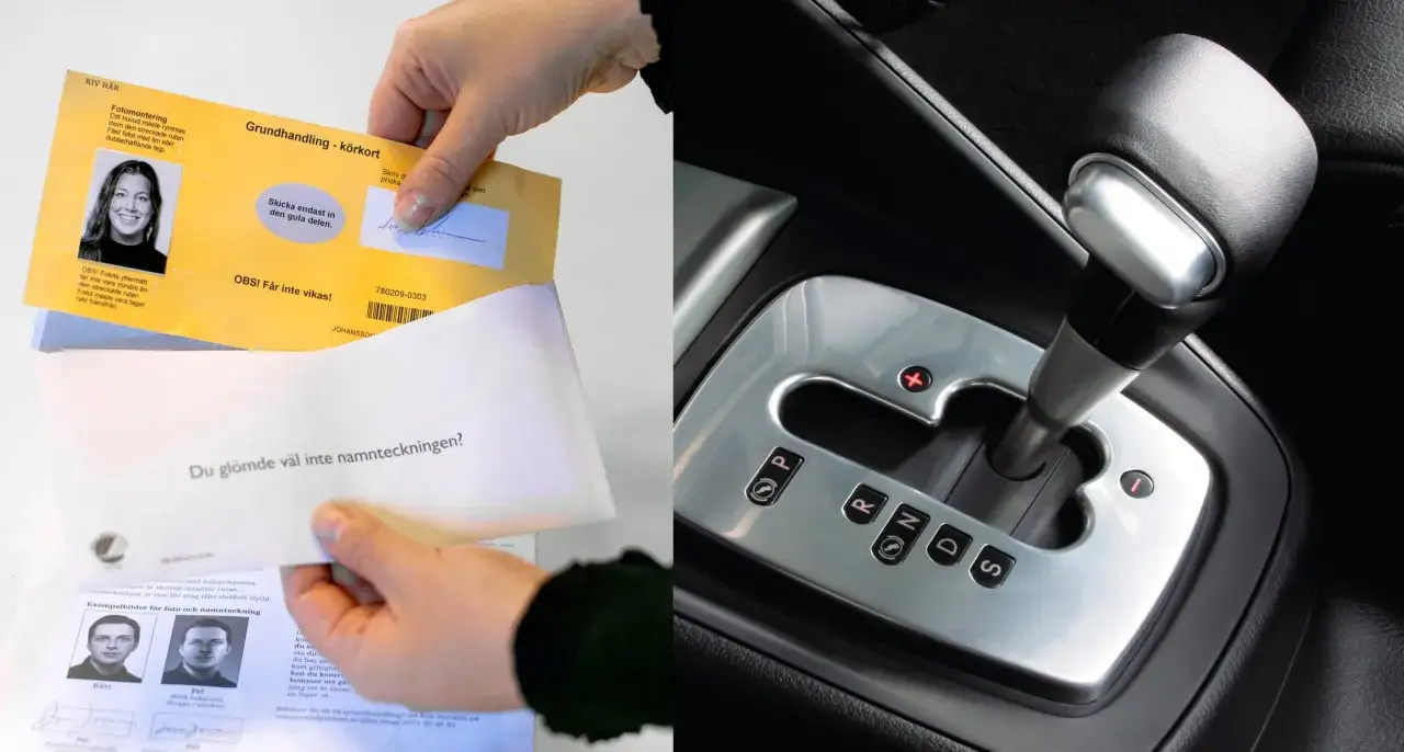 K&ouml;rkortsans&ouml;kan och en automatisk v&auml;xell&aring;da. Valet mellan automat eller manuell p&aring;verkar k&ouml;rkortets giltighet.