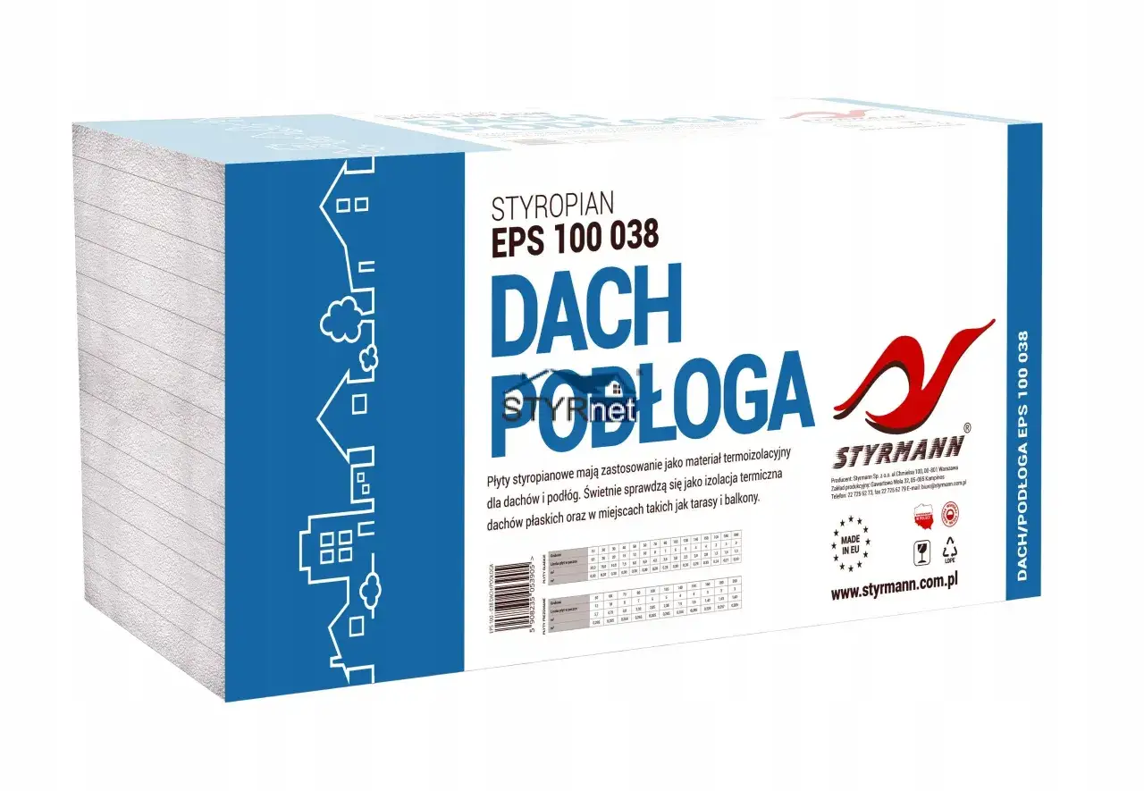Paczka styropianu 10 cm na dach i podłogę. Izolacja termiczna budynków, tarasów i balkonów.