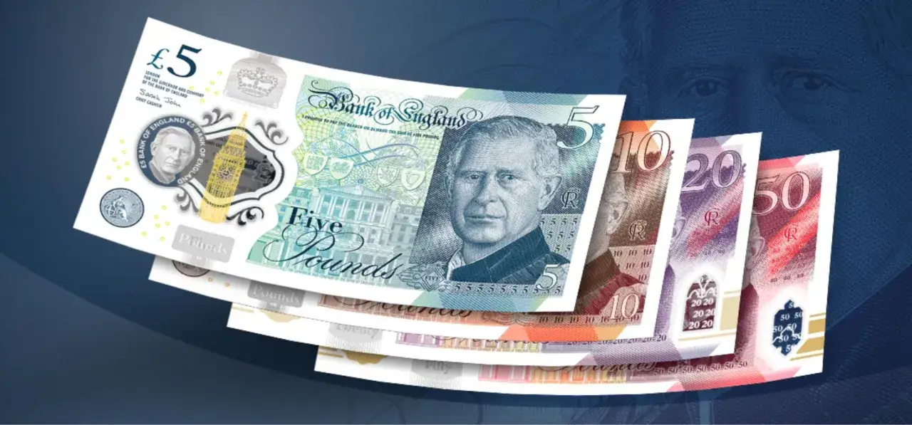 brytyjskie banknoty funt szterling król Karol III
