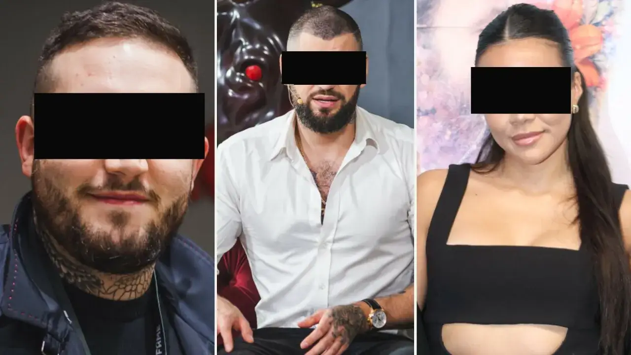 Trzech influencerów, których twarze zasłonięto, zastanawia się, dlaczego popularny tiktoker został zablokowany na wszystkich platformach.