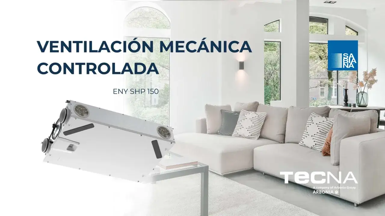 Sistema VMC ENY SHP 150 para ventilaci&oacute;n mec&aacute;nica controlada en un hogar moderno.