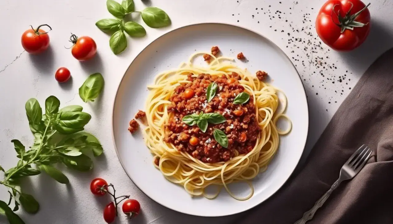 ciężkostrawne spaghetti z tłustym sosem