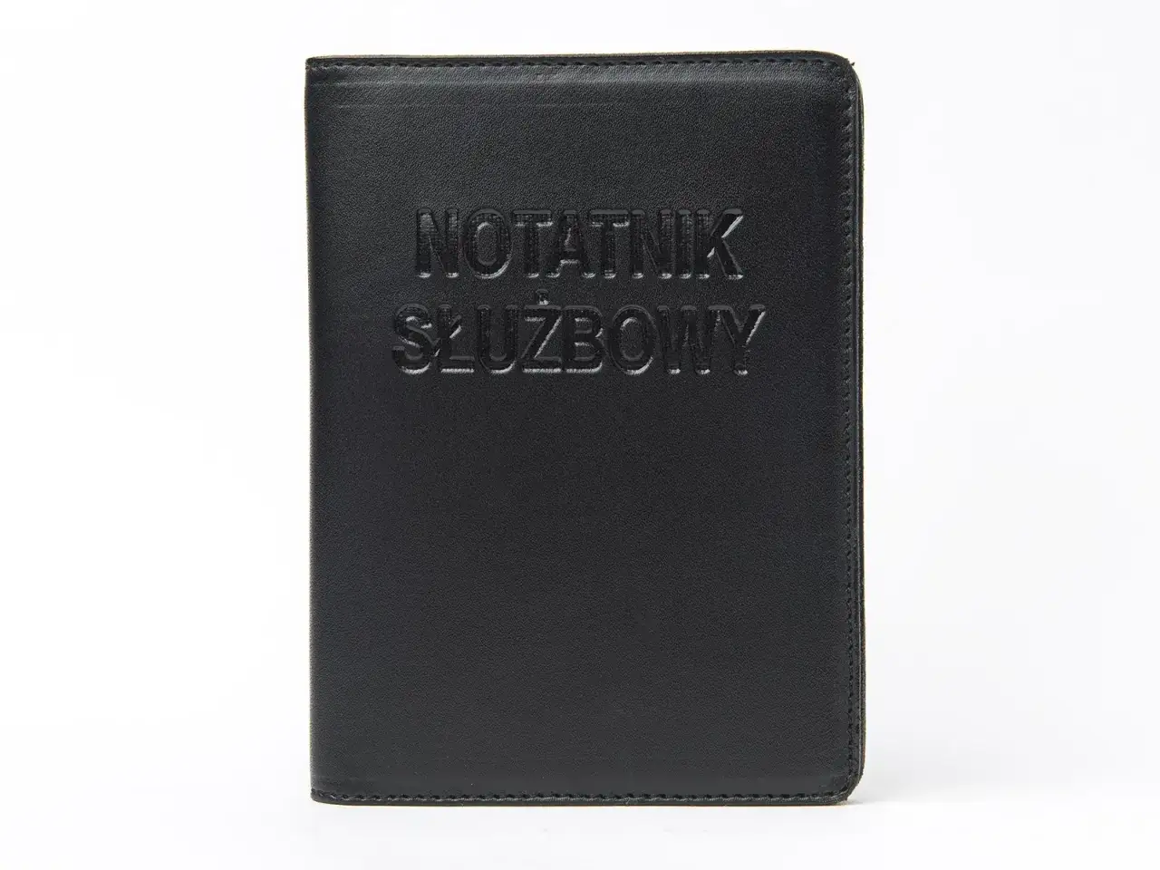 Eleganckie, czarne etui na notatnik służbowy. Idealne do przechowywania ważnych dokument&oacute;w i notatek.