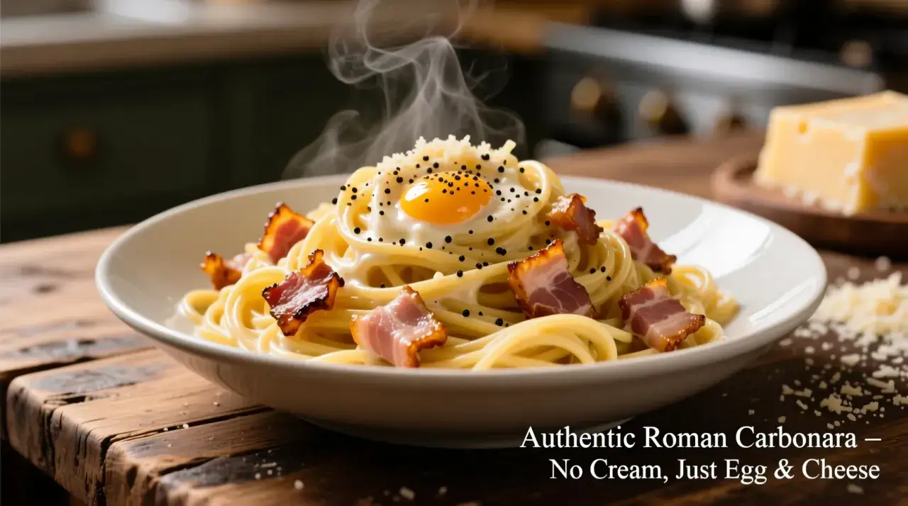carbonara fallida huevos revueltos vs carbonara cremosa auténtica