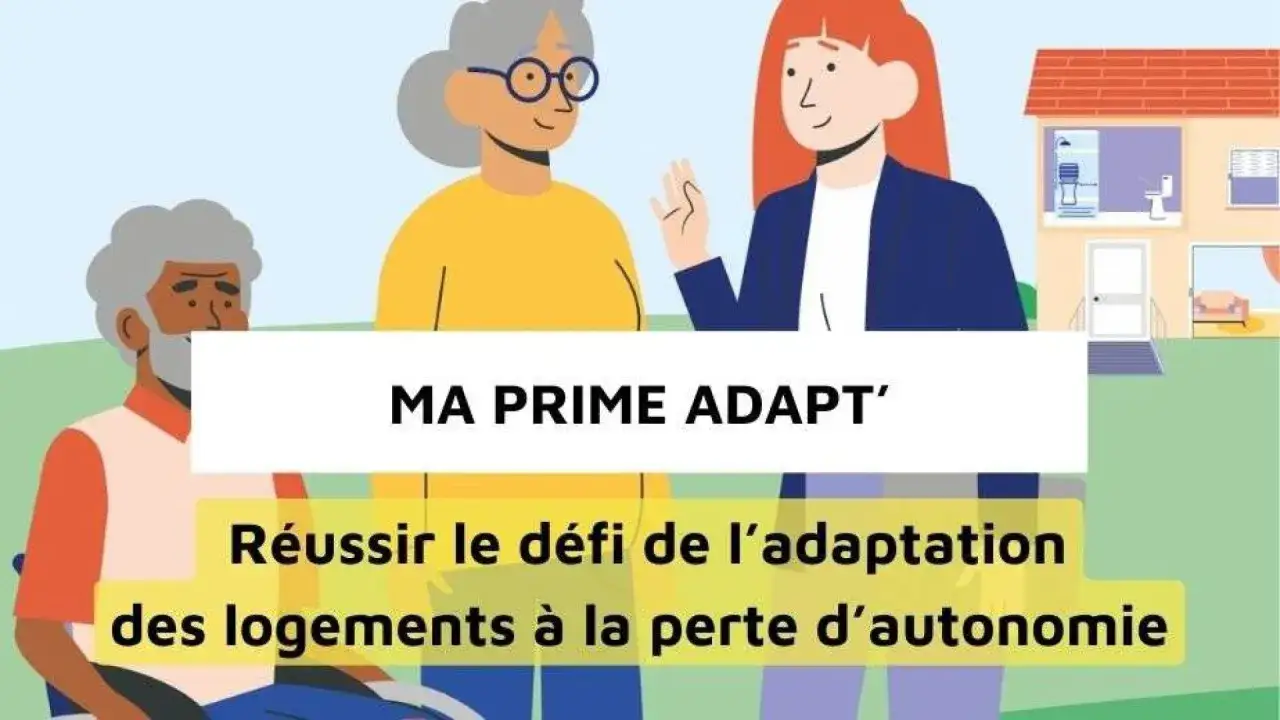 Illustration de personnes &acirc;g&eacute;es et d'une conseill&egrave;re. Le texte 