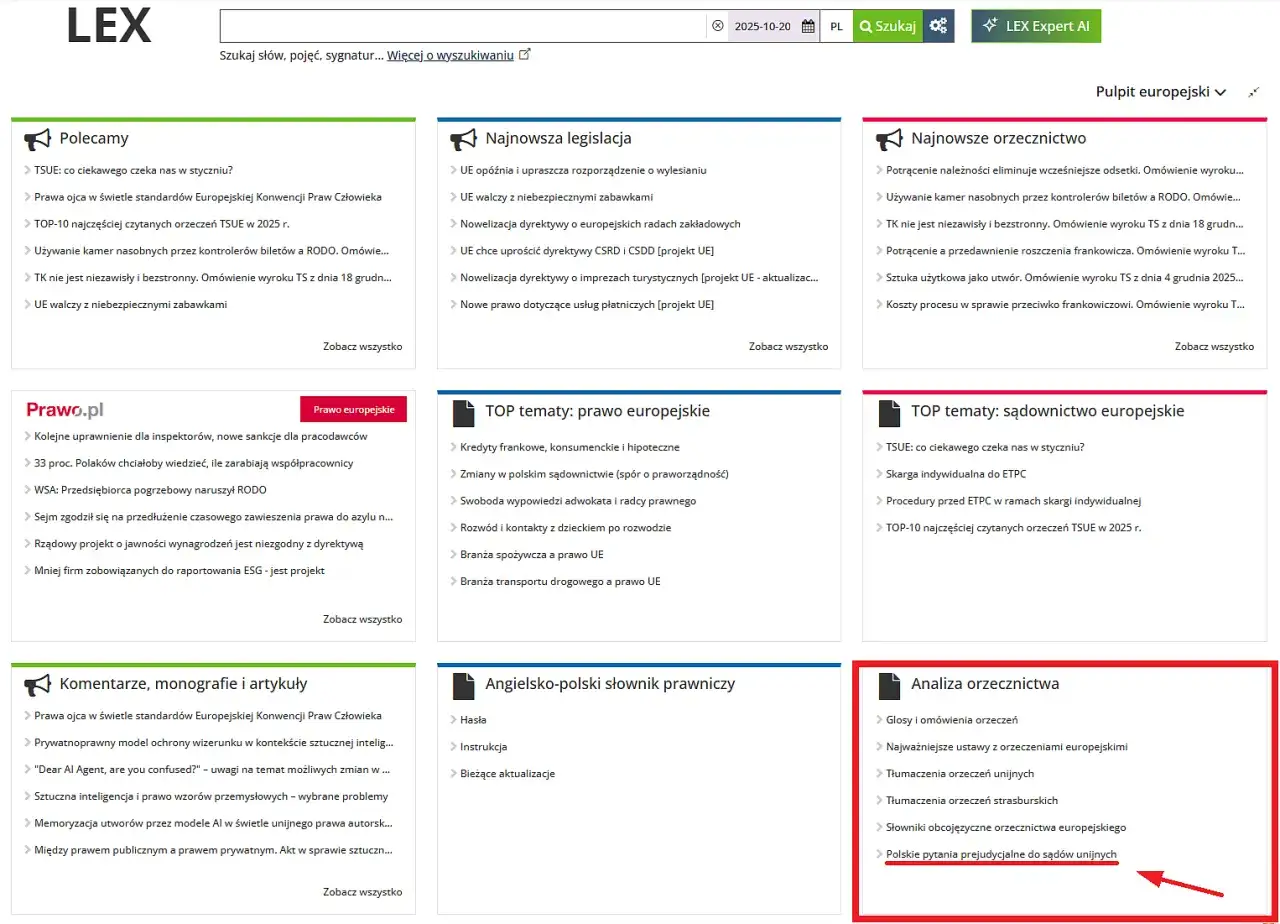 schemat procedura pytanie prejudycjalne tsue
