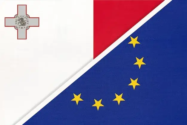 Flaga Malty i Unii Europejskiej
