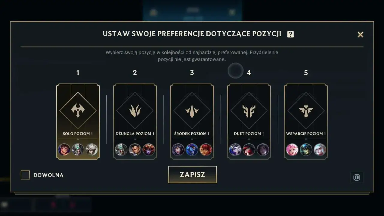 League of Legends role w drużynie