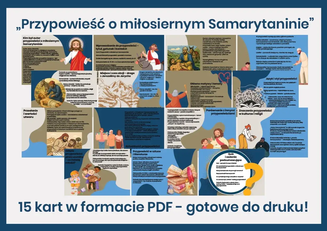 Miłosierny Samarytanin, który pomaga potrzebującym, mimo że jest pogardzany przez innych. Jego postawa to wzór empatii i bezinteresownej pomocy.