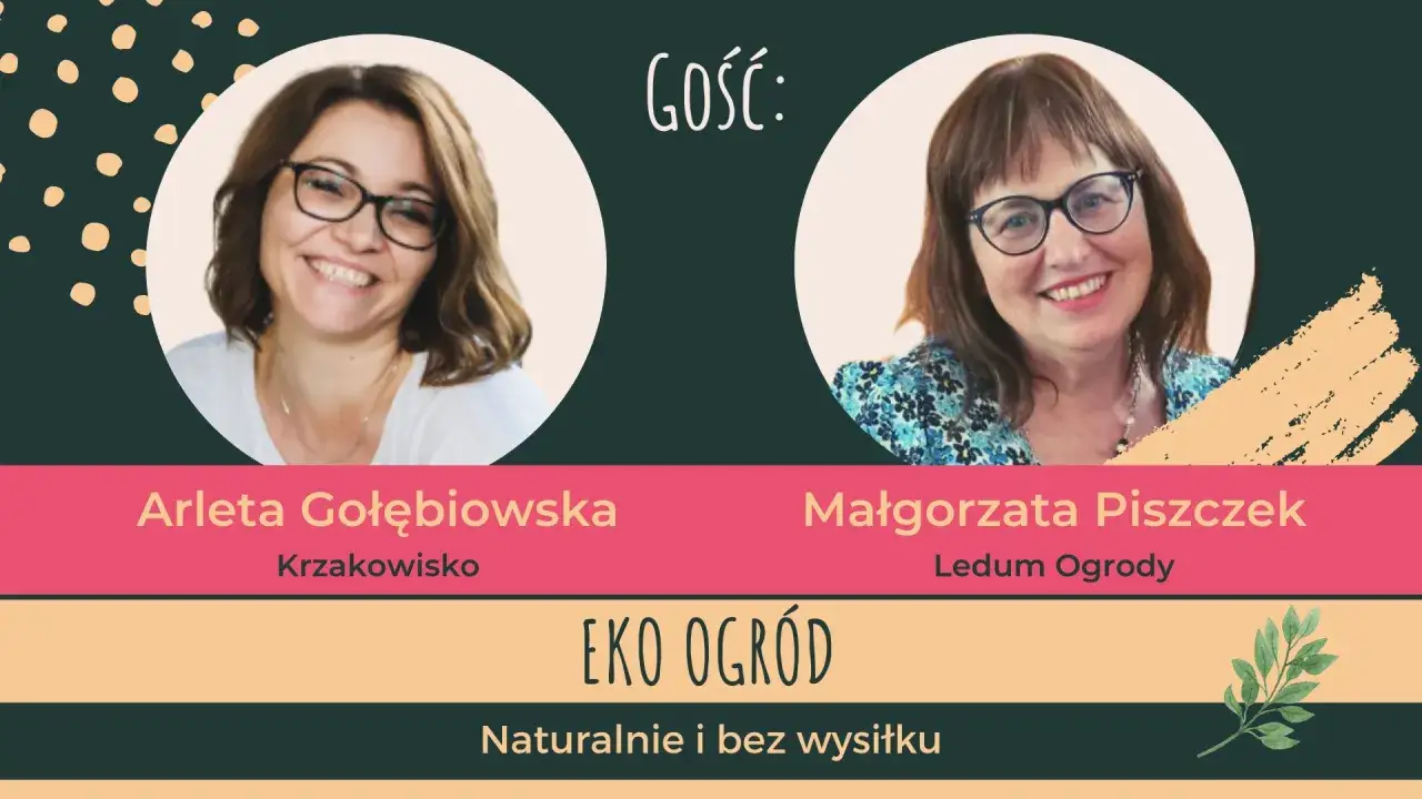 Dwie kobiety, Arleta Gołębiowska i Małgorzata Piszczek, omawiają permakulturę w Eko Ogrodzie.