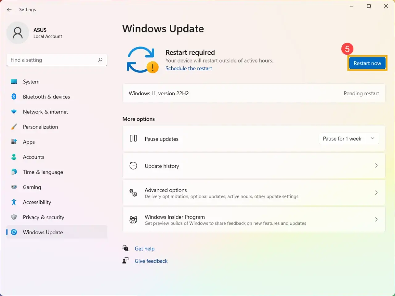 Ustawienia Windows Update: jak zatrzymać aktualizacje? Widok opcji wstrzymania aktualizacji na tydzień.