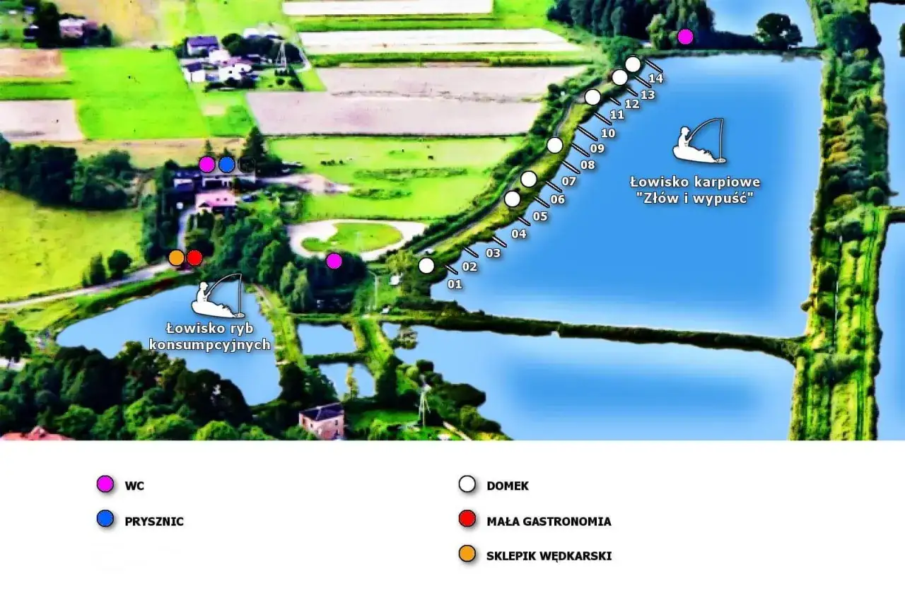 Mapa łowiska karpiowego 