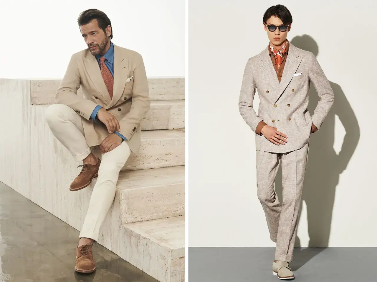 Uomo elegante: come vestirsi per un matrimonio con completi chiari, camicie e accessori di tendenza.