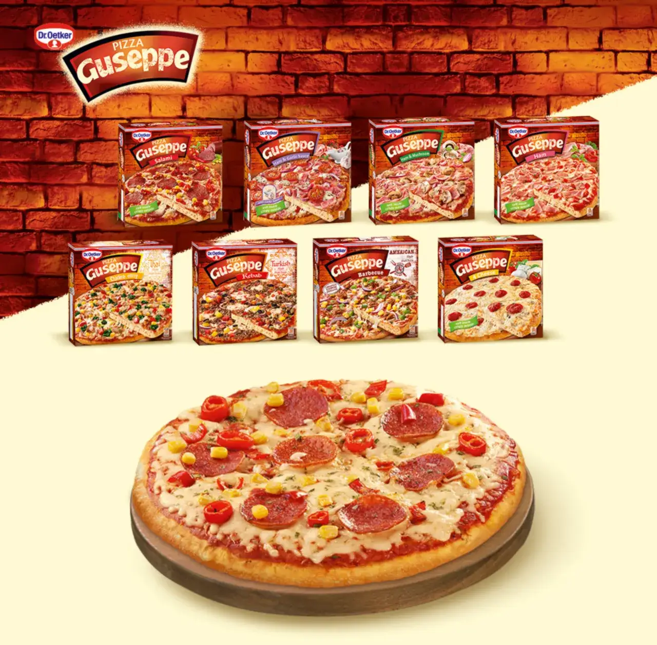 pizza Guseppe z dodatkami świeże składniki