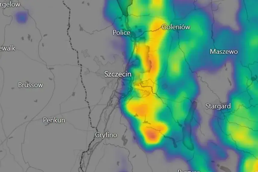 aktualna pogoda szczecin mapa temperatury