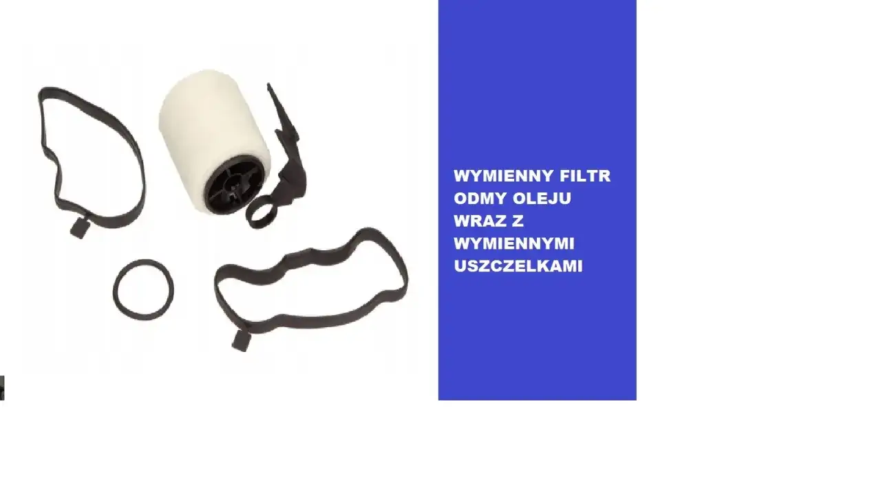 Filtr odmy oleju z uszczelkami. Wymiana zapobiega nieszczelna odma objawy.