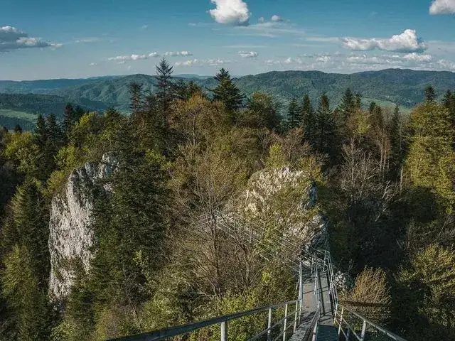 Pieniny widok na Trzy Korony z noclegu