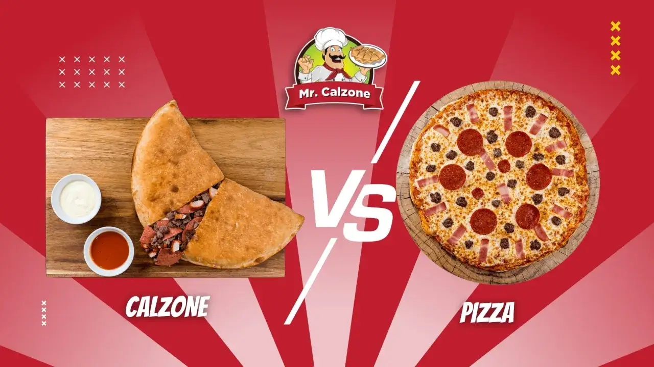 Calzone co to? Zobacz porównanie sycącego calzone z pyszną pizzą.