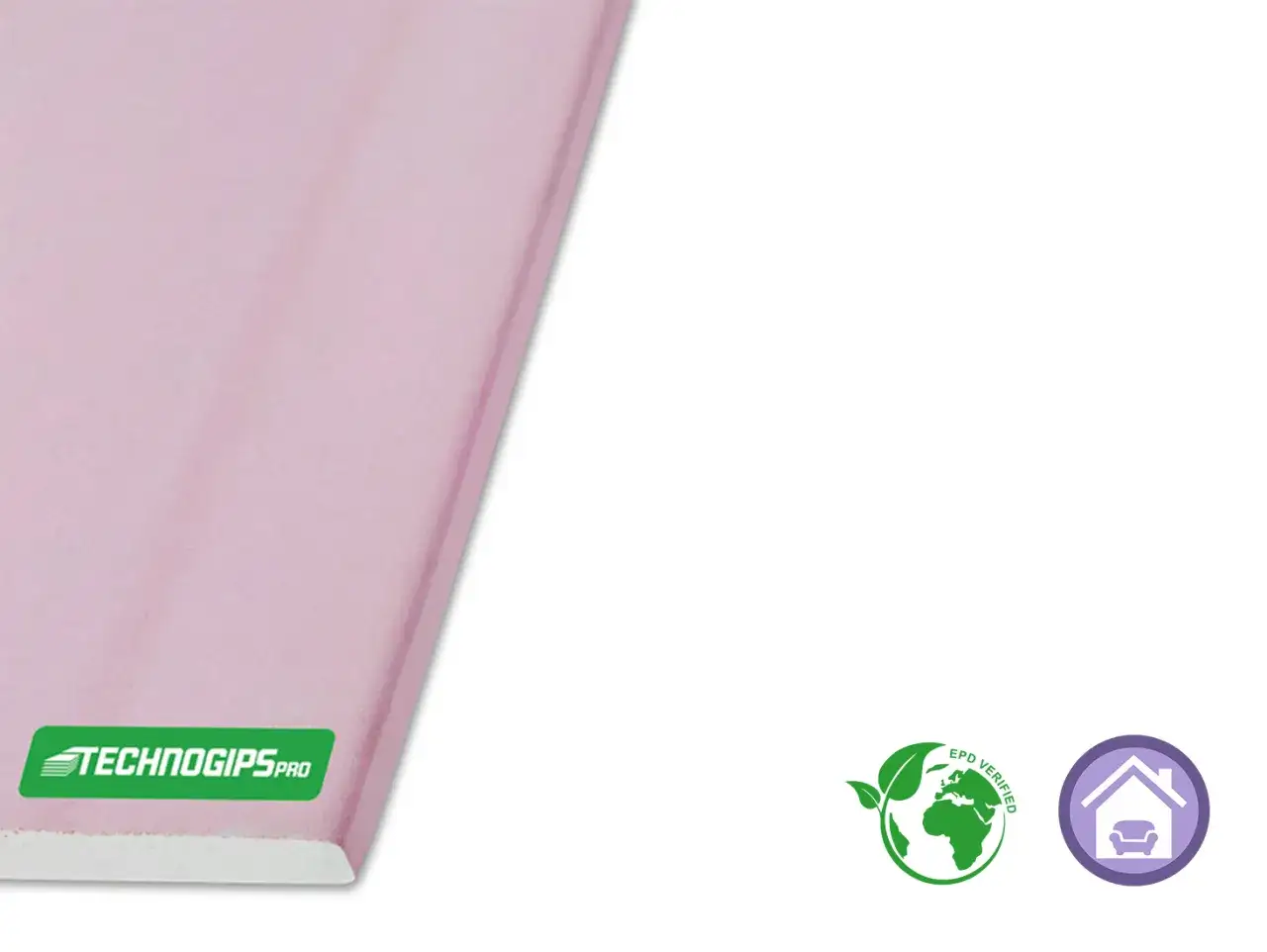 Lastra rosa Technogips Pro, un cartongesso ignifugo che garantisce sicurezza e comfort in casa.