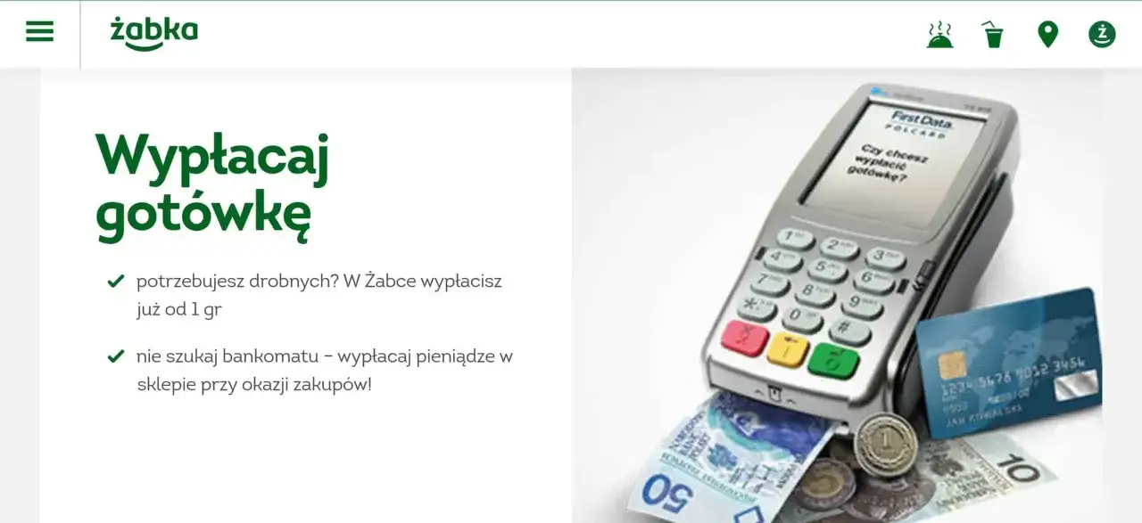 Potrzebujesz gotówki? W Żabce wypłacisz pieniądze, nie szukaj bankomatu!
