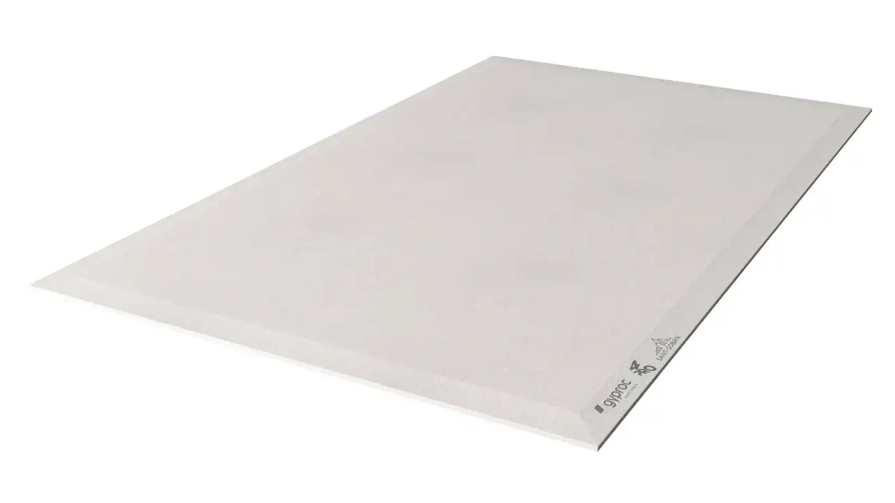 Lastra in cartongesso Gyproc, ideale per un **habito forte** e resistente. Consultare la **scheda tecnica** per dettagli.