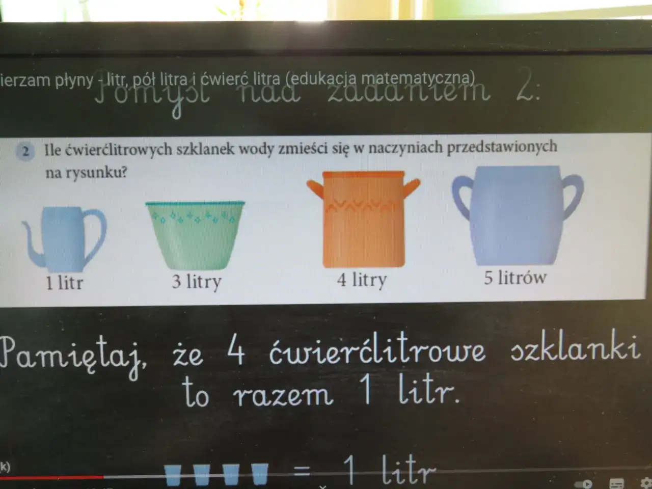 ćwierć szklanki składniki porównanie wagi