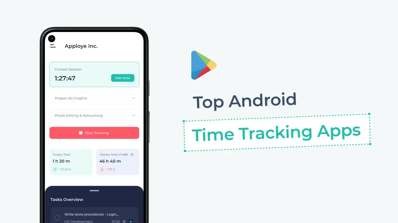 Application pour noter ses heures de travail Android gratuite. Suivi du temps sur mobile pour g&eacute;rer vos projets.