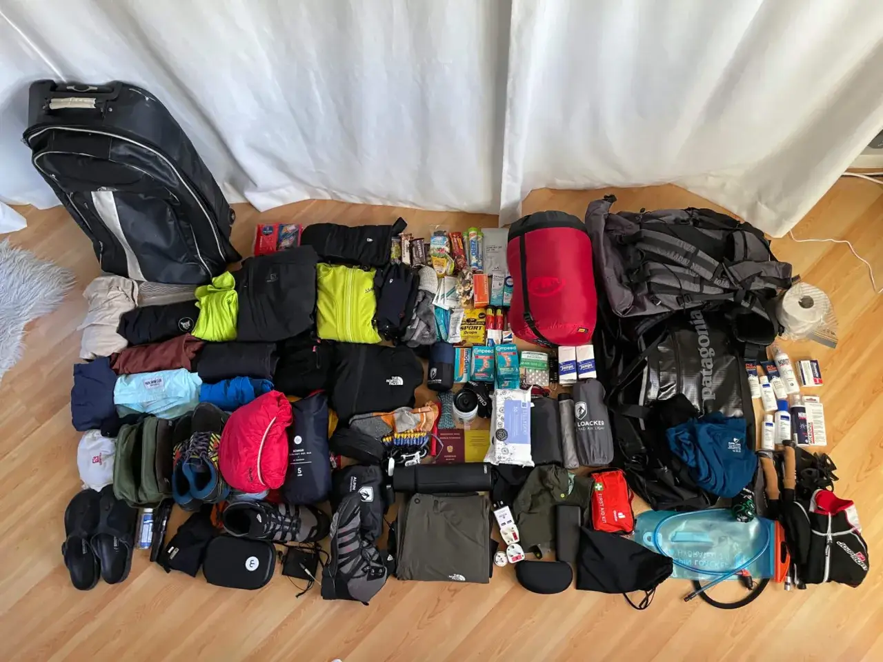 Packliste Kilimanjaro: Kleidung, Schlafsack, Rucksack, Wanderschuhe, Erste-Hilfe-Set und Verpflegung für die Bergtour.