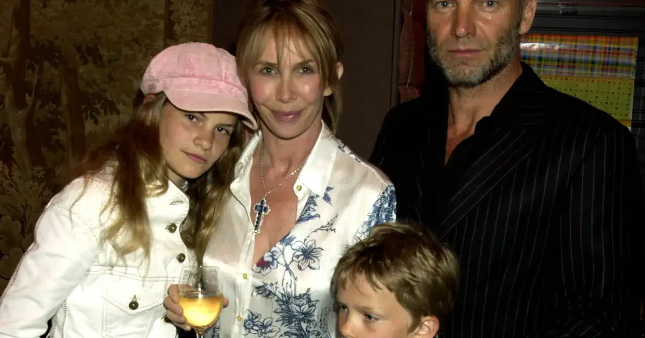 Sting z rodziną: żona Trudie, córka Mickey i syn Jake.