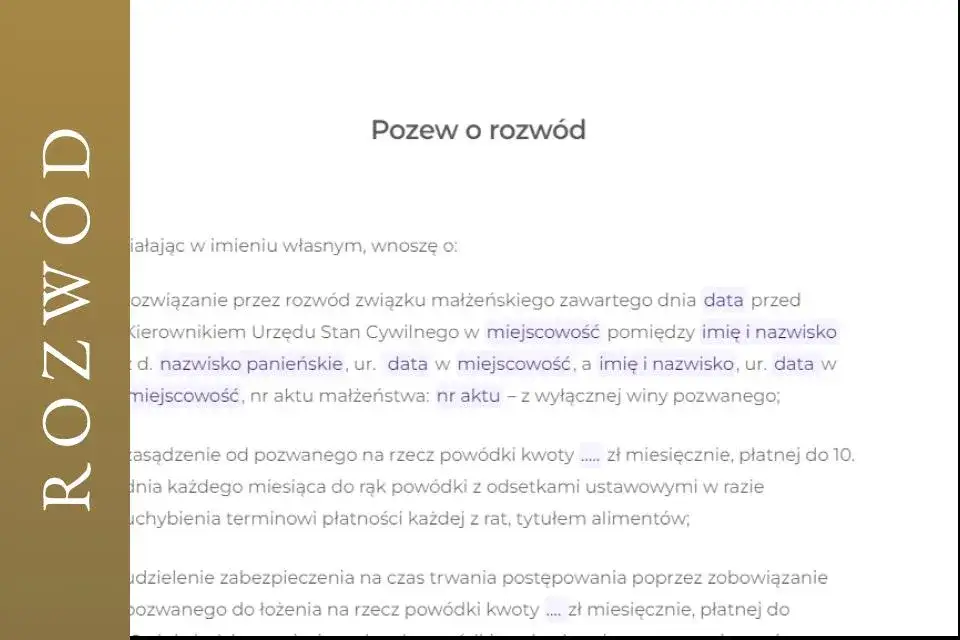 sprawa rozwodowa z orzekaniem o winie