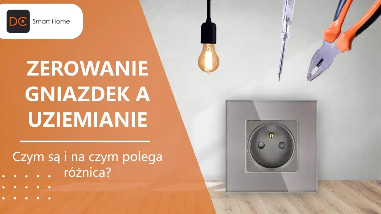 Zerowanie gniazdek i uziemianie – kluczowe dla bezpieczeństwa. Narzędzia elektryczne i gniazdko na tle.