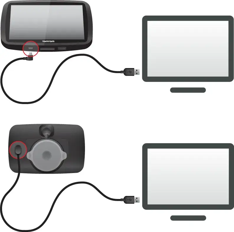 TomTom MyDrive Connect interfejs gł&oacute;wne okno podłączanie nawigacji
