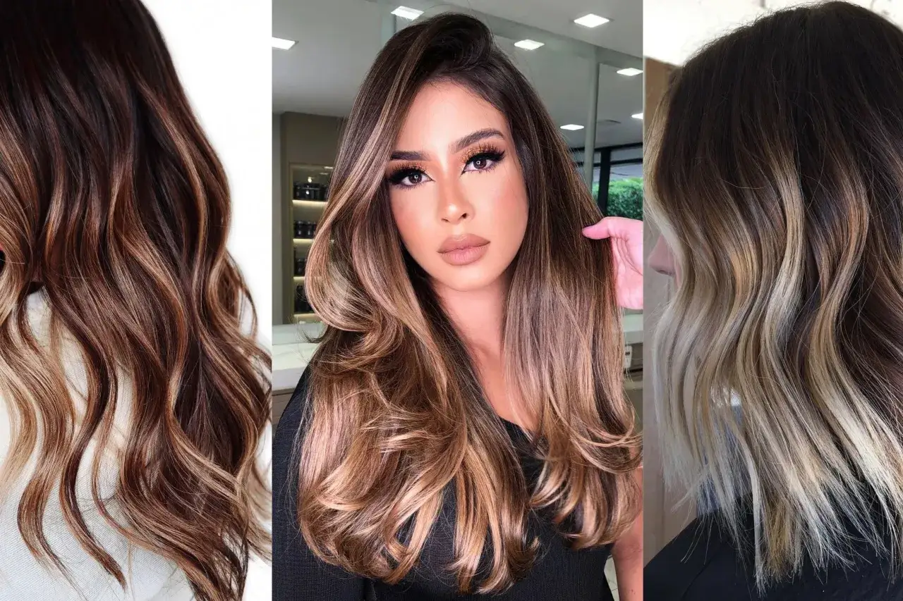 Morenas con reflejos rubio ceniza, un degradado natural que ilumina el cabello.