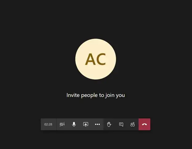 Microsoft Teams Besprechung Screenshot
