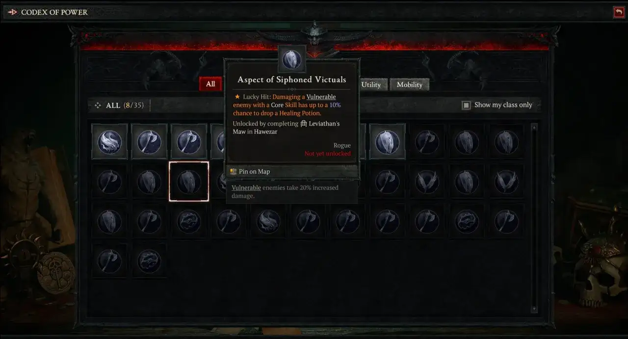 Diablo 4: Aspekty. Wyświetlony 