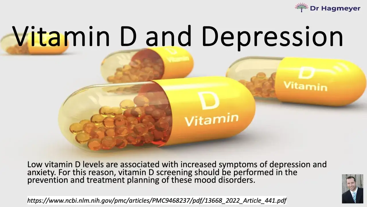 Grote gele vitamine D-capsules, die wijzen op de link tussen vitamine D-tekort en psychische klachten zoals depressie.