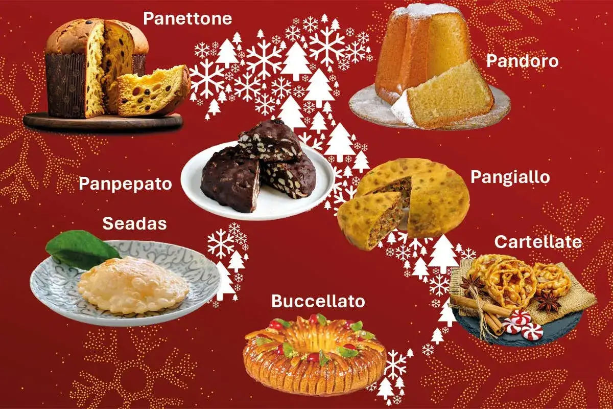 Mappa dolci regionali italiani