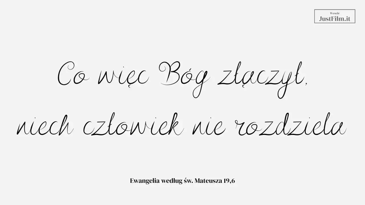Co więc Bóg złączył, niech człowiek nie rozdziela. Wzruszające cytaty z Ewangelii wg św. Mateusza 19,6.