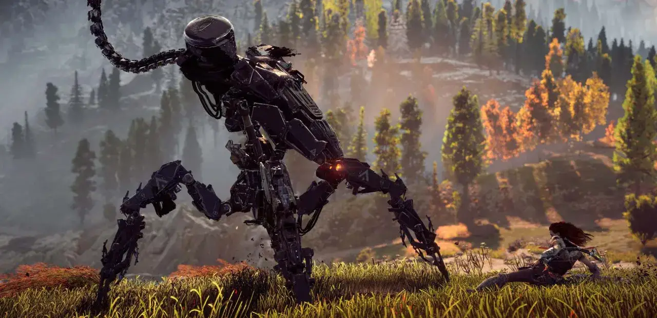Aloy walczy z mechanicznym stworzeniem w Horizon Zero Dawn. Ten poradnik pomoże Ci przetrwać.