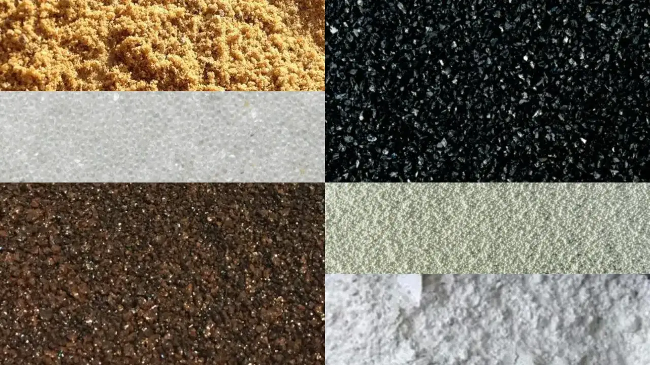 Różne rodzaje materiałów ściernych: piasek kwarcowy, szkło, żużel, soda. Jaki piasek do piaskowania wybrać?